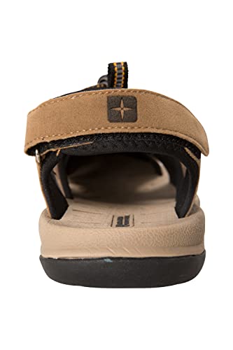 Mountain Warehouse Bay Reef Mens Shandals - Synthetic Upper Shoes, Neoprene Lining Sandals, Lightweight, Cushioned Foam Footwear - for Walking, Beach, Travelling Brown 7 UK