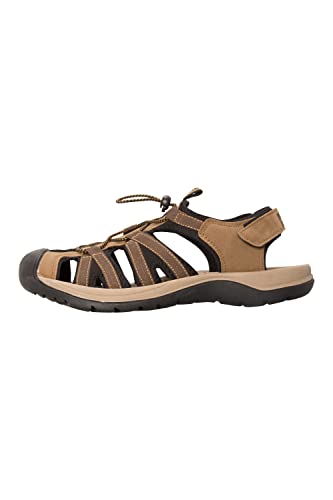 Mountain Warehouse Bay Reef Mens Shandals - Synthetic Upper Shoes, Neoprene Lining Sandals, Lightweight, Cushioned Foam Footwear - for Walking, Beach, Travelling Brown 7 UK