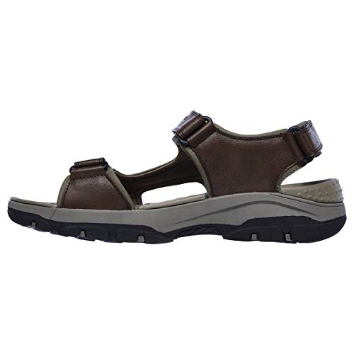 Skechers Men's Tresmen Hirano Open Toe Sandals, Brown Brown Synthetic Brn, 10 UK