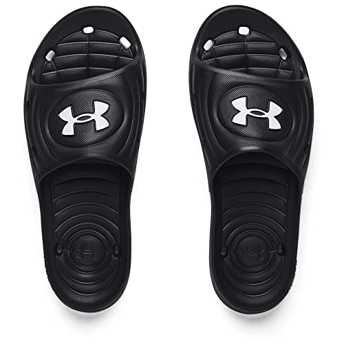 Under Armour Men's UA M Locker IV SL Slide Sandal,Black Black White,9 UK
