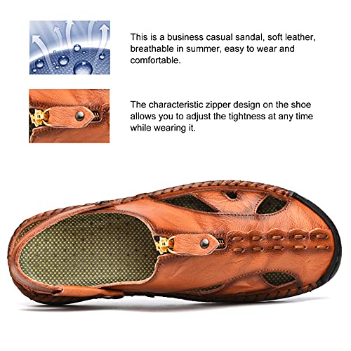 Kouani Men'S Sandals Leather Closed Toe Shoes