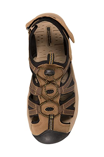Mountain Warehouse Bay Reef Mens Shandals - Synthetic Upper Shoes, Neoprene Lining Sandals, Lightweight, Cushioned Foam Footwear - for Walking, Beach, Travelling Brown 7 UK