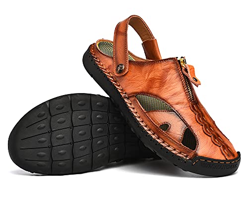 Kouani Men'S Sandals Leather Closed Toe Shoes