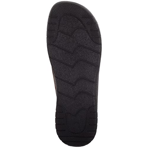 ABSOLUTE FOOTWEAR Mens Easy Slip On Cross Over Summer Beach Sliders Sandals - Brown - UK 11 / EU 45