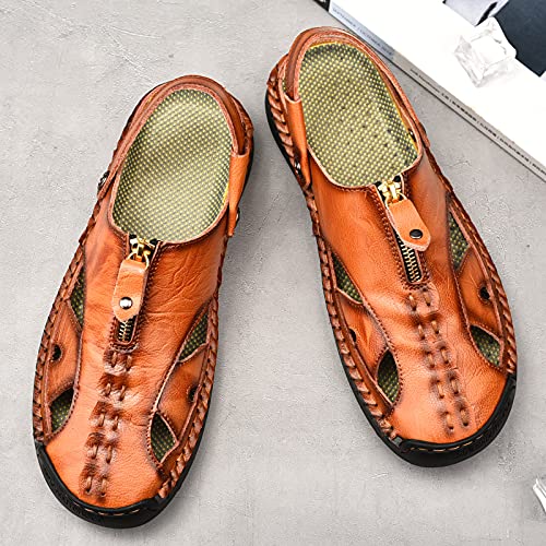 Kouani Men'S Sandals Leather Closed Toe Shoes