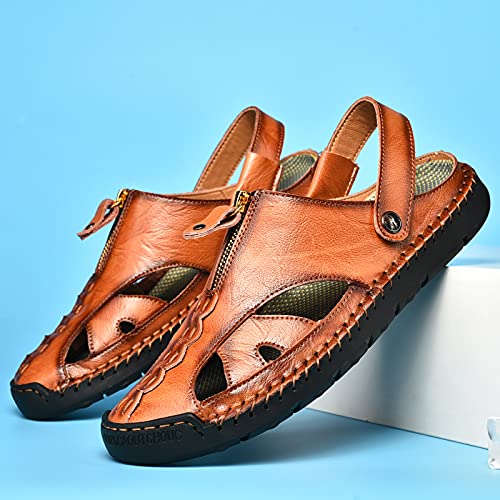 Kouani Men'S Sandals Leather Closed Toe Shoes