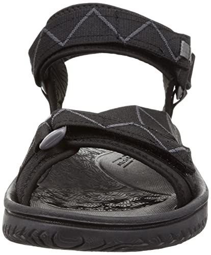 Clarks Men's Wesley Trail Sandal, Black, 8 UK