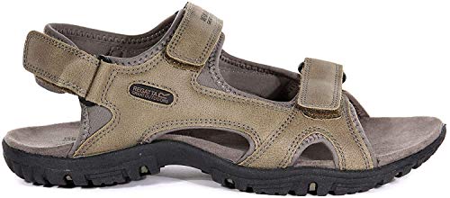 Regatta Mens Haris PU Leather Sandals - Walnut Treetop - 8 UK