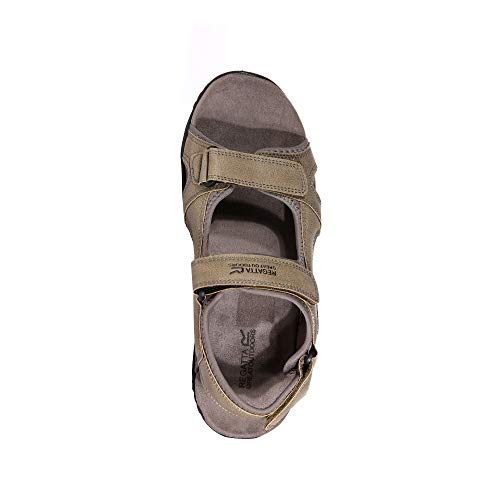 Regatta Mens Haris PU Leather Sandals - Walnut Treetop - 8 UK