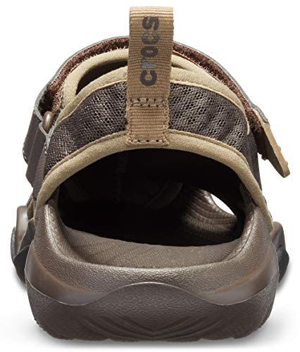 Crocs Men's Swiftwater Mesh Deck M Closed Toe Sandals, Brown Espresso, 12 UK