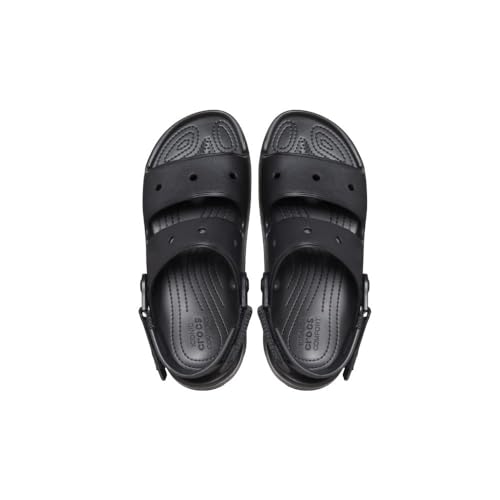 Crocs Unisex Classic All-Terrain Sandal, Black, 11 MEN / 12 WOMEN