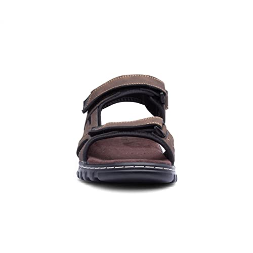 Hobos Edwin Mens Brown Easy Fasten Sandal - Size 9 UK - Brown
