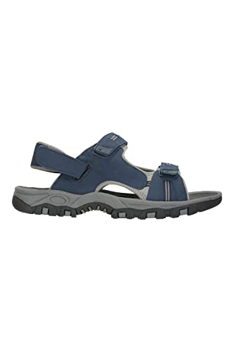 Mountain Warehouse Z4 Mens Sandals - Neoprene Lining Shoes, Hook & Loop Strap, Phylon Midsole Beach Shoes, Suede Upper - For Spring Summer Travelling, Walking Petrol Blue 8 UK