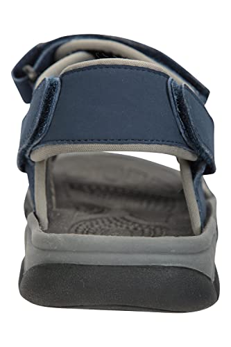 Mountain Warehouse Z4 Mens Sandals - Neoprene Lining Shoes, Hook & Loop Strap, Phylon Midsole Beach Shoes, Suede Upper - For Spring Summer Travelling, Walking Petrol Blue 8 UK