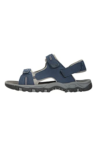 Mountain Warehouse Z4 Mens Sandals - Neoprene Lining Shoes, Hook & Loop Strap, Phylon Midsole Beach Shoes, Suede Upper - For Spring Summer Travelling, Walking Petrol Blue 8 UK