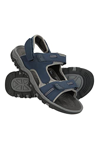 Mountain Warehouse Z4 Mens Sandals - Neoprene Lining Shoes, Hook & Loop Strap, Phylon Midsole Beach Shoes, Suede Upper - For Spring Summer Travelling, Walking Petrol Blue 8 UK