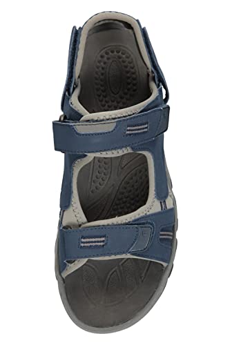 Mountain Warehouse Z4 Mens Sandals - Neoprene Lining Shoes, Hook & Loop Strap, Phylon Midsole Beach Shoes, Suede Upper - For Spring Summer Travelling, Walking Petrol Blue 8 UK