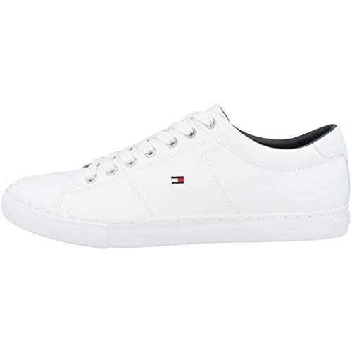 Tommy Hilfiger Men's Essential Leather Low Top Sneakers, White, 7 UK