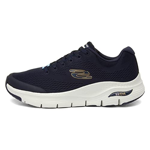 Skechers Men's Arch Fit Sneaker,Navy Textile/Synthetic/Trim,8 UK