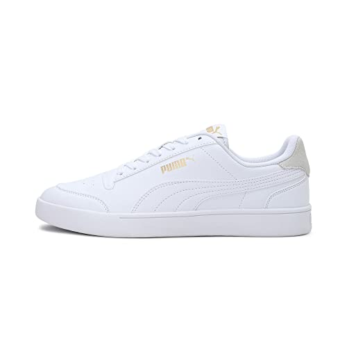 Puma Shuffle Unisex Sneakers, Puma White Puma White Puma Team Gold, 8 UK