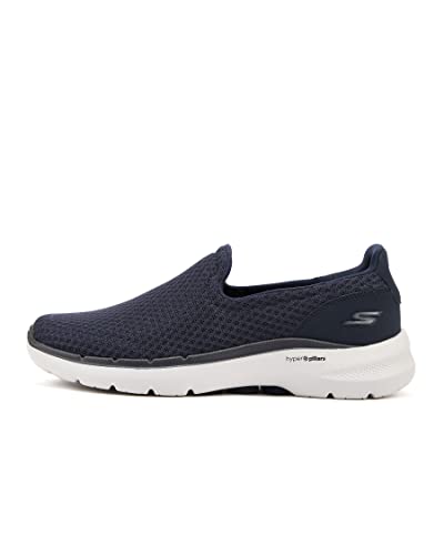 Skechers Men's GO Walk 6 Motley Sneaker, Navy Textile/Synthetic, 9 UK