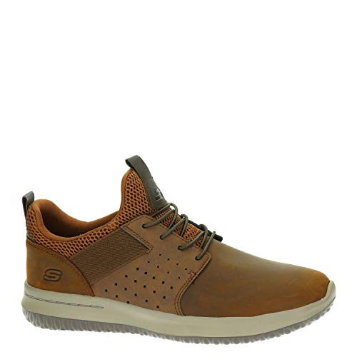 Skechers Men's Delson Axton Slip On Trainers, Brown Brown Cdb, 9.5 UK