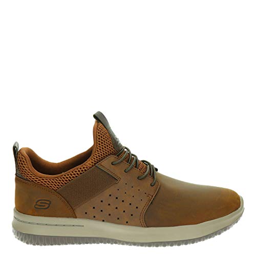 Skechers Men's Delson Axton Slip On Trainers, Brown Brown Cdb, 9.5 UK