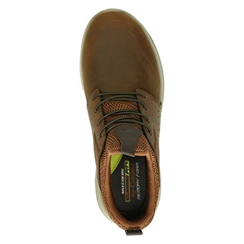 Skechers Men's Delson Axton Slip On Trainers, Brown Brown Cdb, 9.5 UK