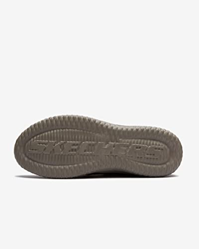 Skechers Men's Delson 3.0 Ezra Sneaker,Dark Brown Leather W/ Mesh,10 UK