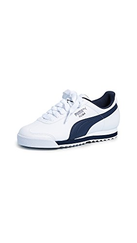 PUMA Men's Roma Basic Sneaker, White New Navy, 7 UK