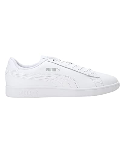 PUMA Unisex Smash V2 L Low-Top Trainers, PUMA White-PUMA White, 8.5 UK