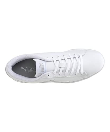 PUMA Unisex Smash V2 L Low-Top Trainers, PUMA White-PUMA White, 8.5 UK