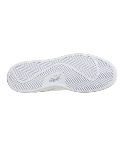 PUMA Unisex Smash V2 L Low-Top Trainers, PUMA White-PUMA White, 8.5 UK