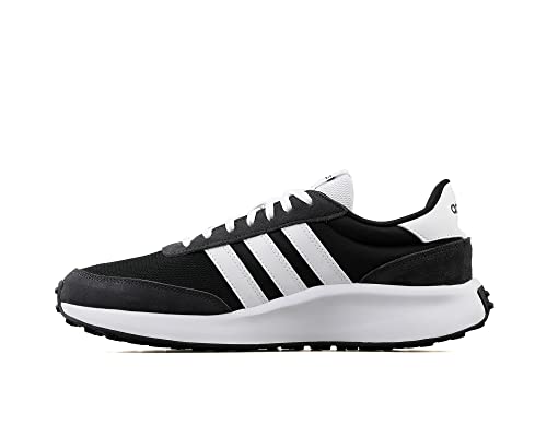adidas Men's 70s Lifestyle Running Sneaker, Core Black Ftwr White Carbon, 9 UK