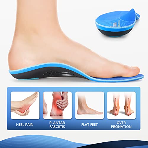 PCSsole Heavy Duty Arch Support Insoles, 210+lbs Plantar Fasciitis Orthotic Insoles, Relieve Flat Feet, Forefoot Pain, Heel Pain and Pronation for Men/Women Work Shoe Insole.(30cm)