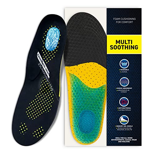 Arxus Gel Insoles Plantar Fasciitis Shoe Inserts, for Arch Support Orthotic Relieve Flat Foot Heel Pain Shock Absorption Comfort Insoles for Sneakers Running Shoes