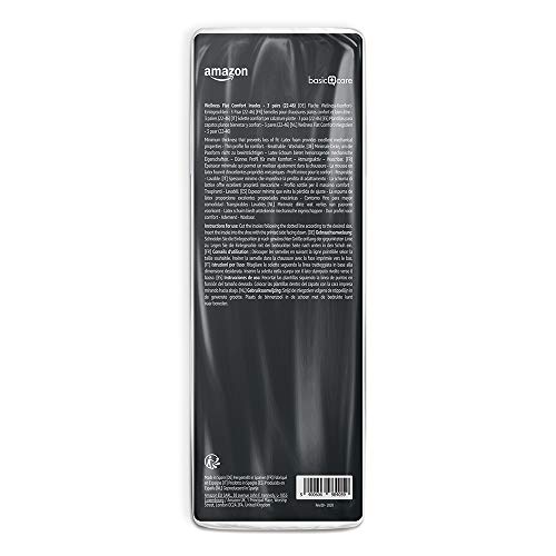 Amazon Basic Care - Wellness Flat Comfort Insoles - 3 pairs (UK Shoe Size 5-11), 6 Count, Pack of 1, White