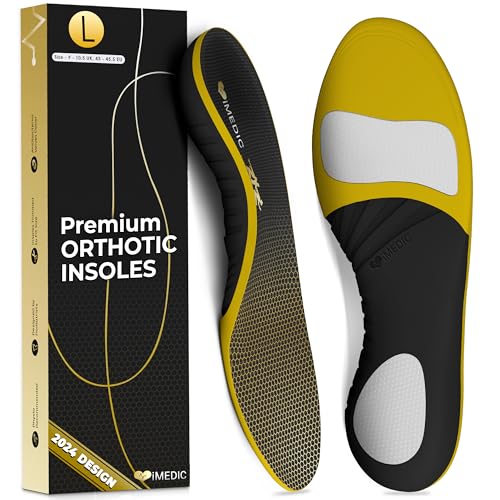 iMedic Premium Orthotic Insoles (New 2024 Mould) - Size L: UK 9-10 Plantar Fasciitis Support Insoles - Arch Support Insoles - Flat Feet Insoles - Plantar Fasciitis Insoles for Men and Women