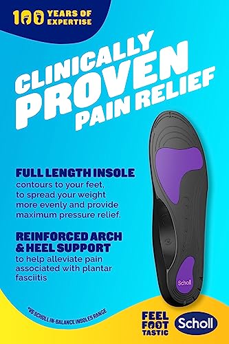 Scholl Plantar Fasciitis Pain Relief Orthotics Insole - Large - Sizes 9-11