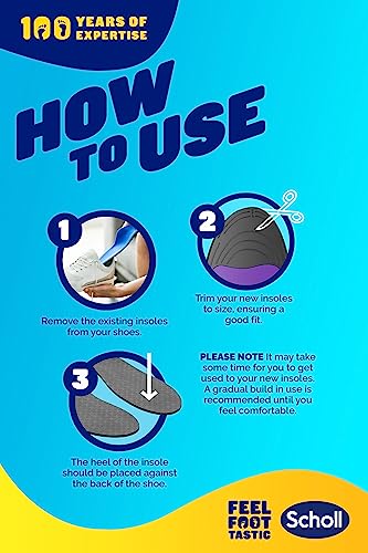 Scholl Plantar Fasciitis Pain Relief Orthotics Insole - Large - Sizes 9-11