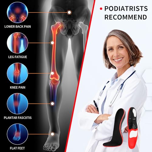 (220+lbs) Plantar Fasciitis Strong Arch Support Insoles for Men Women - Orthotic Inserts Insoles High Arch for Arch Pain, Flat Feet - Boot Work Shoe Insole - Heavy Duty Support Pain Relief, Black, S