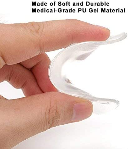 4 Pairs Clear Gel Arch Support Insoles for Men & Women, Shoe Insoles for Flat Feet, Reusable Arch Inserts for Plantar Fasciitis, Adhesive Arch Pad for Relieve Pressure and Feet Pain