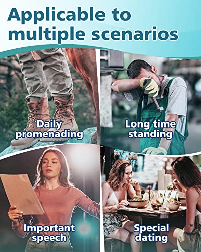 Flat Feet Insoles, QBK 3/4 Length Orthotic Inserts Improve Plantar Fasciitis, Heel Spurs, Achilles Tendonitis, Bunions, Back Pain for Men&Women Thin Insoles L