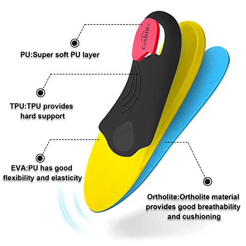VALsole Orthotic Insole,Arch SupportFor Insole,Plantar FasciitisInsole,for OverPronation,Flat Feet,Metatarsalgia,Heel Pain, Insoles for Men and Women,Blue (UK 5-24cm, Blue-V227)
