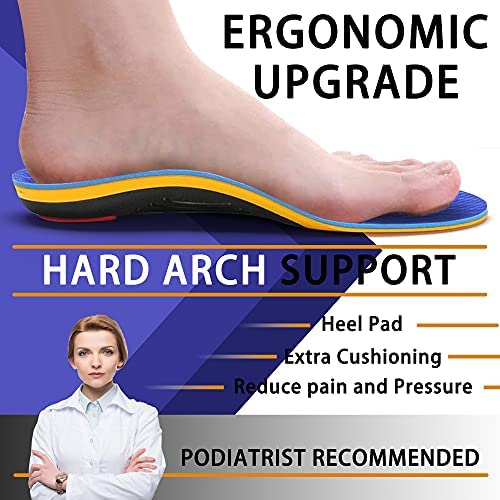 VALsole Orthotic Insole,Arch SupportFor Insole,Plantar FasciitisInsole,for OverPronation,Flat Feet,Metatarsalgia,Heel Pain, Insoles for Men and Women,Blue (UK 5-24cm, Blue-V227)