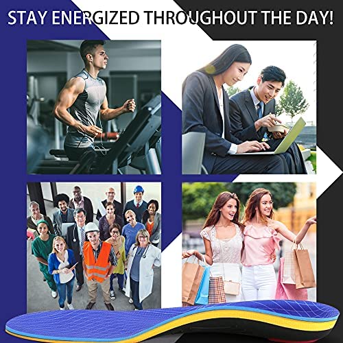 VALsole Orthotic Insole,Arch SupportFor Insole,Plantar FasciitisInsole,for OverPronation,Flat Feet,Metatarsalgia,Heel Pain, Insoles for Men and Women,Blue (UK 5-24cm, Blue-V227)