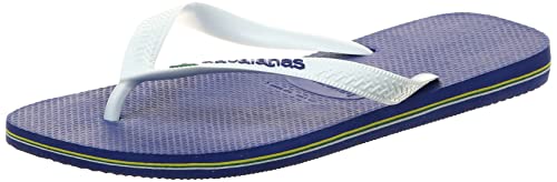 Havaianas Unisex Havaianas Brasil Logo Flip Flops, Marine Blue, 10/11UK