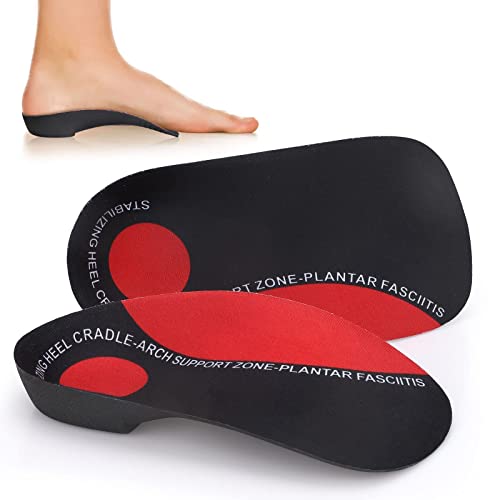 Orthotic Insoles, 3/4 High Arch Support Shoe Inserts Insoles for Women and Men, Orthotic Insoles Support for Plantar Fasciitis, Flat Feet, Over-Pronation, Heel Pain, Heel Spur (9-12 UK）