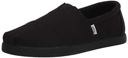 TOMS Men's ALP FWD Loafer Flat, Black/Black Recycled Cotton Canvas, 10 UK