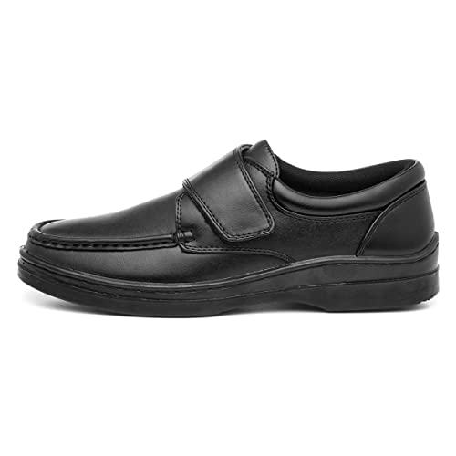 Hobos Brett Mens Casual Easy Fasten Shoe in Black - Size 12 UK - Black
